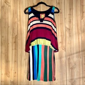 Anthropologie Maeve Colorful Striped Dress